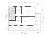 Architektenhaus Flachdach Grundriss OG